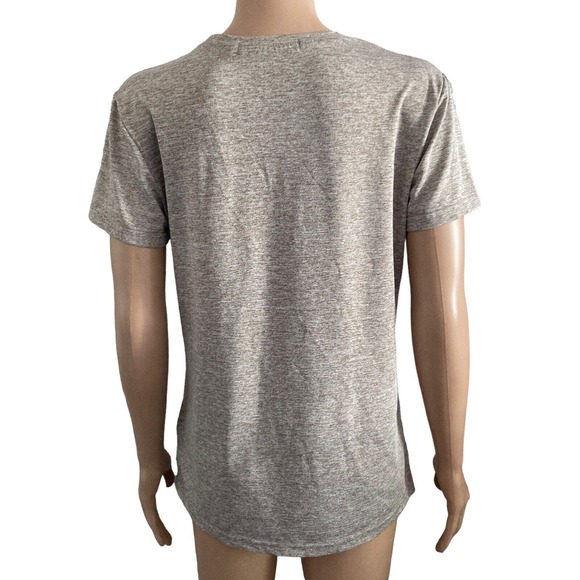 Todays Designer Tshirt Womens Small Floral Beaded Stretch Bling Gray Blue - Picture 2 of 10